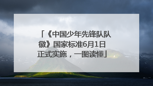 《中国少年先锋队队徽》国家标准6月1日正式实施，一图读懂