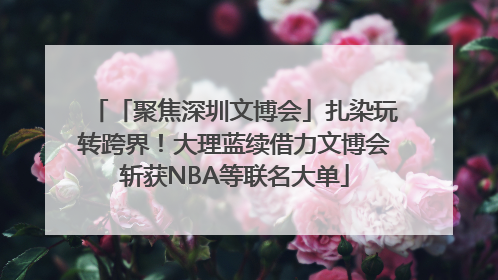 「聚焦深圳文博会」扎染玩转跨界！大理蓝续借力文博会斩获NBA等联名大单