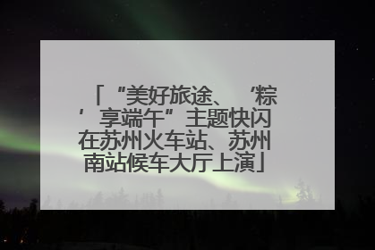 “美好旅途、‘粽’享端午”主题快闪在苏州火车站、苏州南站候车大厅上演
