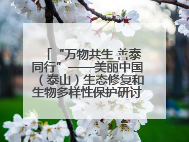 “万物共生 善泰同行”——美丽中国（泰山）生态修复和生物多样性保护研讨会成功举办