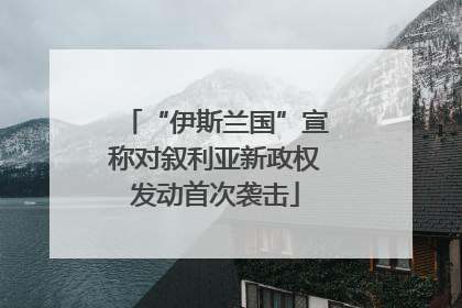 “伊斯兰国”宣称对叙利亚新政权发动首次袭击