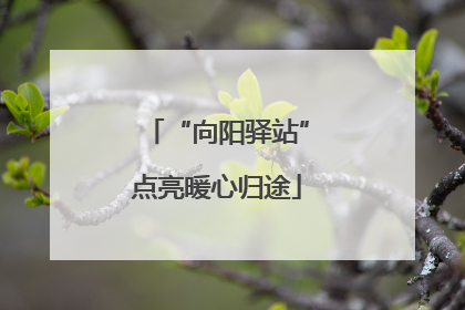 “向阳驿站”点亮暖心归途