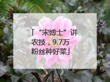 “宋博士”讲农技，9.7万粉丝种好菜