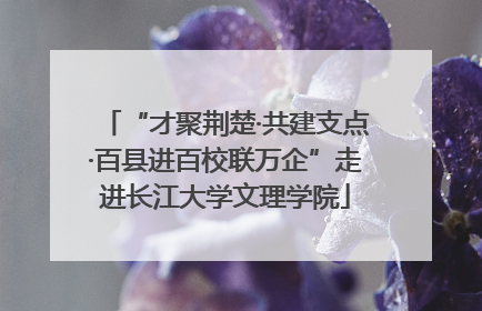 “才聚荆楚·共建支点·百县进百校联万企”走进长江大学文理学院