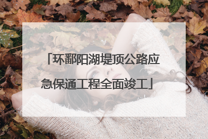 环鄱阳湖堤顶公路应急保通工程全面竣工