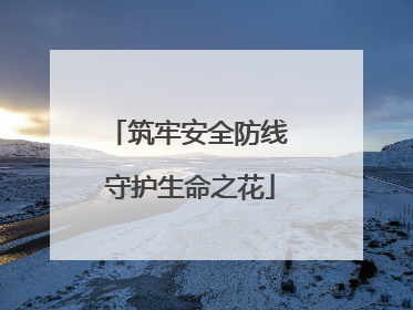 筑牢安全防线 守护生命之花