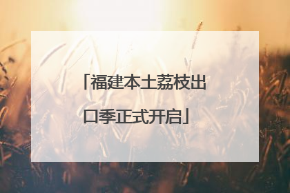 福建本土荔枝出口季正式开启