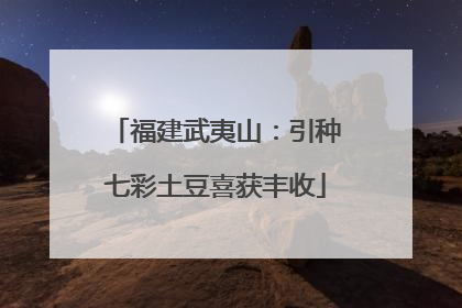 福建武夷山：引种七彩土豆喜获丰收