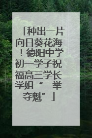 种出一片向日葵花海！德阳中学初一学子祝福高三学长学姐“一举夺魁”