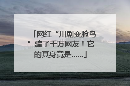 网红“川剧变脸鸟”骗了千万网友！它的真身竟是……