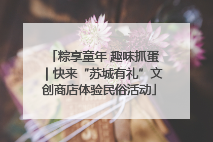 粽享童年 趣味抓蛋｜快来“苏城有礼”文创商店体验民俗活动