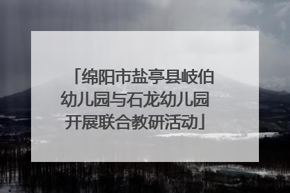 绵阳市盐亭县岐伯幼儿园与石龙幼儿园开展联合教研活动