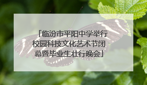 临汾市平阳中学举行校园科技文化艺术节闭幕暨毕业生壮行晚会