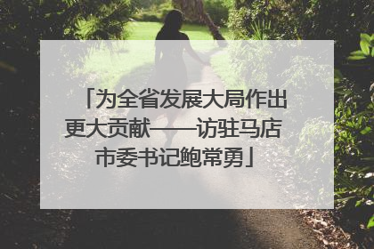 为全省发展大局作出更大贡献——访驻马店市委书记鲍常勇