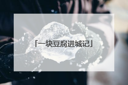 一块豆腐进城记