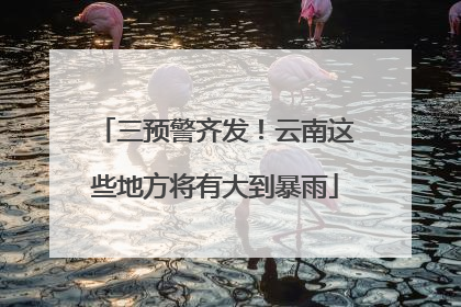 三预警齐发！云南这些地方将有大到暴雨