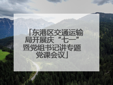 东港区交通运输局开展庆“七一”暨党组书记讲专题党课会议