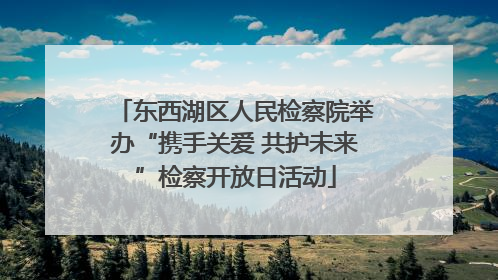 东西湖区人民检察院举办“携手关爱 共护未来”检察开放日活动
