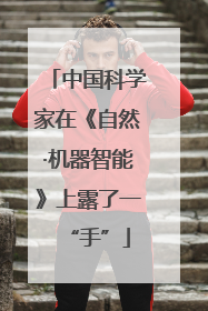 中国科学家在《自然·机器智能》上露了一“手”