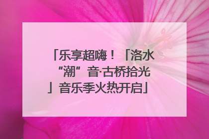 乐享超嗨！「洛水“潮”音·古桥拾光」音乐季火热开启