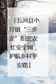 五河县小圩镇“三步走”织密农忙安全网，护航乡村平安路