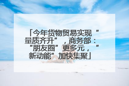 今年货物贸易实现“量质齐升”，商务部：“朋友圈”更多元，“新动能”加快集聚