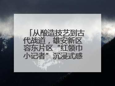 从酿造技艺到古代战道，雄安新区容东片区“红领巾小记者”沉浸式感受历史韵味