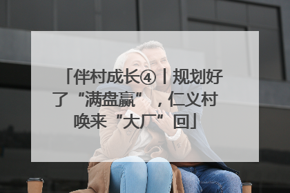 伴村成长④丨规划好了“满盘赢”，仁义村唤来“大厂”回