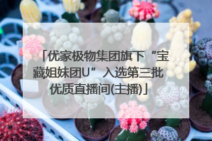 优家极物集团旗下“宝藏姐妹团U”入选第三批优质直播间(主播)