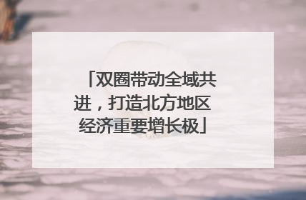 双圈带动全域共进，打造北方地区经济重要增长极