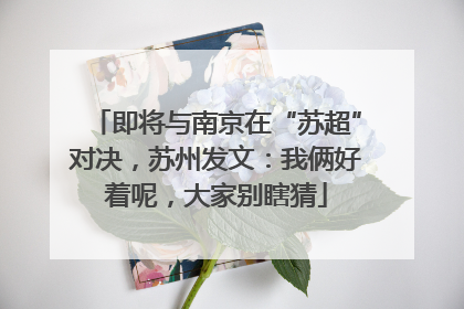 即将与南京在“苏超”对决，苏州发文：我俩好着呢，大家别瞎猜
