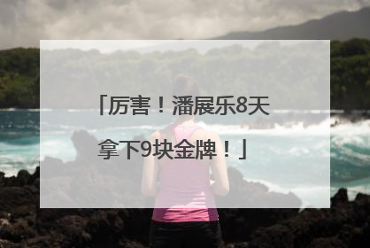 厉害！潘展乐8天拿下9块金牌！