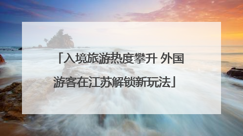 入境旅游热度攀升 外国游客在江苏解锁新玩法