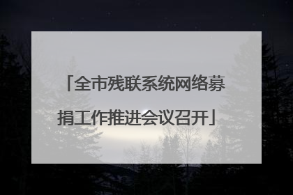 全市残联系统网络募捐工作推进会议召开