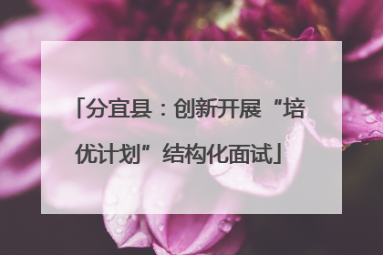 分宜县：创新开展“培优计划”结构化面试