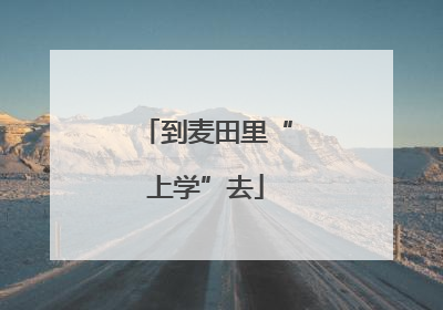 到麦田里“上学”去