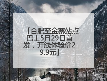 合肥至金寨站点巴士5月29日首发，开线体验价29.9元