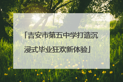 吉安市第五中学打造沉浸式毕业狂欢新体验