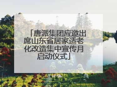 唐派集团应邀出席山东省居家适老化改造集中宣传月启动仪式