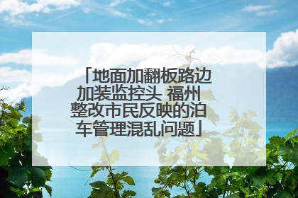 地面加翻板路边加装监控头 福州整改市民反映的泊车管理混乱问题