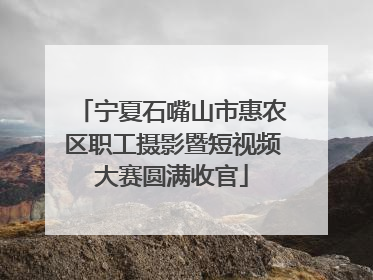 宁夏石嘴山市惠农区职工摄影暨短视频大赛圆满收官