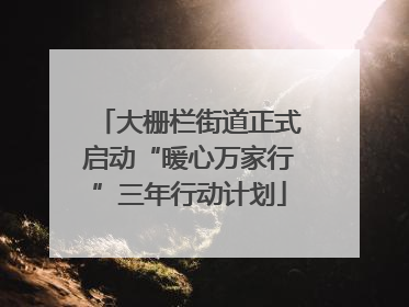 大栅栏街道正式启动“暖心万家行”三年行动计划