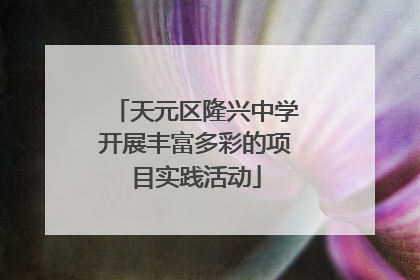 天元区隆兴中学开展丰富多彩的项目实践活动