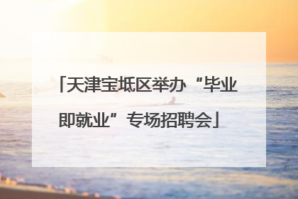 天津宝坻区举办“毕业即就业”专场招聘会