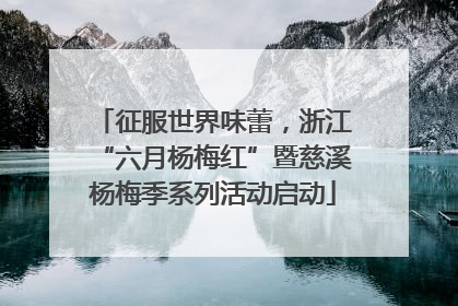 征服世界味蕾，浙江“六月杨梅红”暨慈溪杨梅季系列活动启动