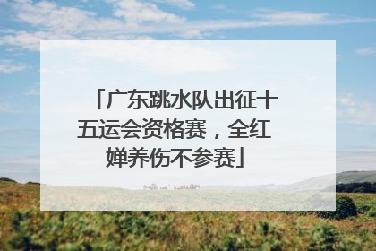 广东跳水队出征十五运会资格赛，全红婵养伤不参赛