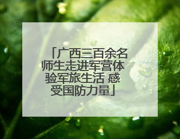广西三百余名师生走进军营体验军旅生活 感受国防力量