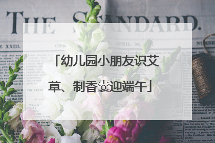 幼儿园小朋友识艾草、制香囊迎端午