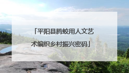 平阳县腾蛟用人文艺术编织乡村振兴密码