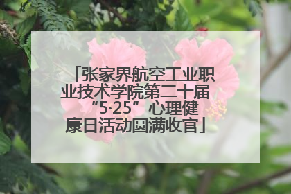 张家界航空工业职业技术学院第二十届“5·25”心理健康日活动圆满收官